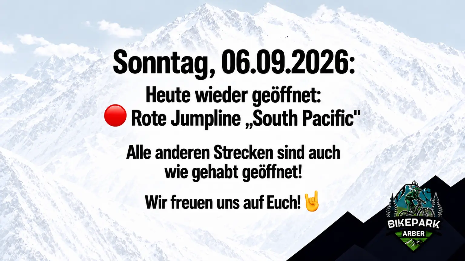 Update 06.09.2026 - South Pacific ist heute geöffnet.